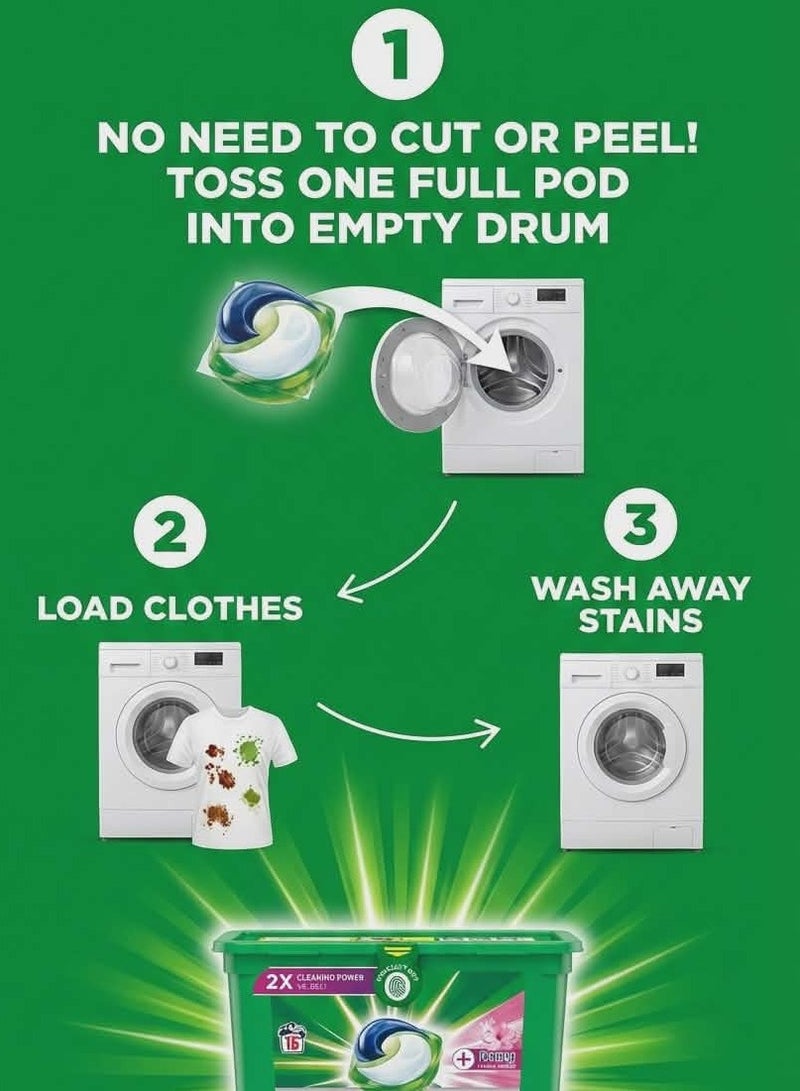 اريال أريال أقراص غسالة أوتوماتيك 3 في 1 بنعومة داوني – 15 قرص (كبسولات) وزن 0.44 كجم - Image 3